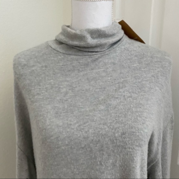 Reformation Aspen Heather Grey Turtleneck LS Dress - Picture 7 of 11